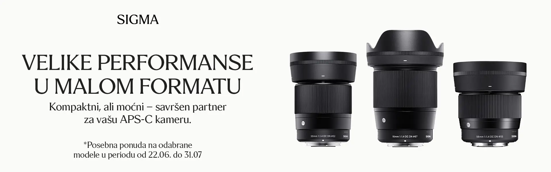 SIGMA instant rabat APS-C 23.06.-31.07.2026.