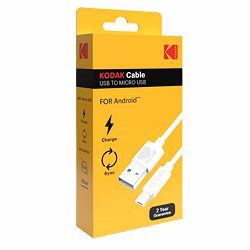 Kodak Kabel USB A <-> Micro USB, 1m (White)