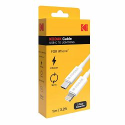 Kodak Kabel USB C <-> Lightning for iPhone, 1m (White)