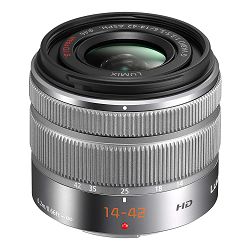 Panasonic Objektiv Zoom lens H-FS1442AE-S Lumix G Vario 14-42mm/f3,5-5,6 ASPH. MEGA O.I.S. Srebrni