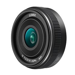 Panasonic Objektiv Fixed focus H-H014AE-K Lumix G pancake 14mm/f2,5 ASPH. Crni