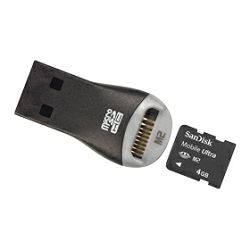SanDisk Memorijska kartica SDMSM2Y-4096-E12M Memory Stick M2 Mobile Ultra 4096MB + USB Reader