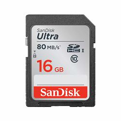 SanDisk Memorijska kartica SDSDUNC-016G-GN6IN Ultra SDHC 16GB 80MB/s Class 10 UHS-I
