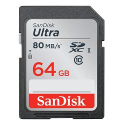 SanDisk Memorijska kartica SDSDUNC-064G-GN6IN Ultra SDXC 64GB 80MB/s Class 10 UHS-I