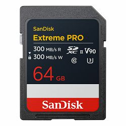 SanDisk Memorijska kartica SDSDXDM-064G-GN4IN Extreme Pro SDXC 64GB  R300MB/s  W300MB/s  Class 10 V90 UHS-II U3