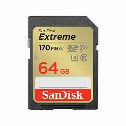 SanDisk Memorijska kartica SDSDXV2-064G-GNCIN Extreme SDXC  64GB  R170MB/s  W80MB/s  V30 UHS-I U3