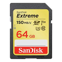 SanDisk Memorijska kartica SDSDXV6-064G-GNCIN Extreme SDXC Card 64GB 150MB/s V30 UHS-I U3