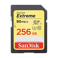 SanDisk Memorijska kartica SDSDXVF-256G-GNCIN Extreme SDXC Card 256GB 90MB/s V30 UHS-I U3