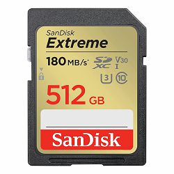 SanDisk Memorijska kartica SDSDXVV-512G-GNCIN Extreme SDXC 512GB R180MB/s W130MB/s Class 10 V30 UHS-I U3