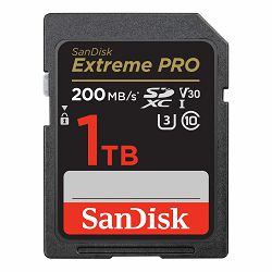 SanDisk Memorijska kartica SDSDXXD-1T00-GN4IN  Extreme Pro SDXC  1TB  R200MB/s  W140MB/s  Class 10 V30 UHS-I U3