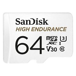 SanDisk Mamorijska kartica SDSQQNR-064G-GN6IA microSDHC High Endurance Video 64 GB C 10 U3 V30, Adapter