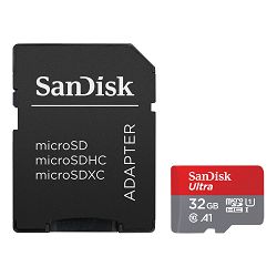 SanDisk Memorijska kartica SDSQUA4-032G-GN6MA Ultra microSDHC 32GB + SD Adapter 120MB/s  A1 Class 10 UHS-I