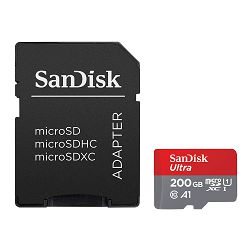 SanDisk Memorijska kartica SDSQUA4-200G-GN6MA SanDisk Ultra microSDXC 200GB + SD Adapter 120MB/s  A1 Class 10 UHS-I