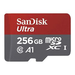 SanDisk Memorijska kartica SDSQUAR-256G-GN6MA Ultra Android microSDXC 256GB + SD Adapter + Memory Zone App 100MB/s A1 Class 10 UHS-I