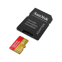 SanDisk Memorijska kartica SDSQXAH-064G-GN6AA Extreme microSDXC 64GB for Action Cams + SD Adapter R170MB/s / W80MB/s  A1 C10 V30 UHS-I U3