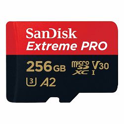 SanDisk Memorijska kartica SDSQXCD-256G-GN6MA Extreme Pro microSDXC 256GB R200MB/s  W140MB/s A2 C10 V30 UHS-I U3 + SD Adapter + Rescue Pro Deluxe