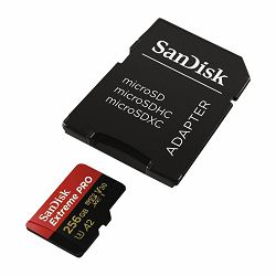SanDisk Memorijska kartica SDSQXCZ-256G-GN6MA Extreme Pro microSDXC 256GB + SD Adapter + Rescue Pro Deluxe 170MB/s A2 C10 V30 UHS-I U3