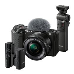 SONY Digitalni fotoaparat Alpha ZV-E10 + E PZ 16-50 + Wireless mikrofon ECM-W2BT + Shooting Grip GP-VPT2BT