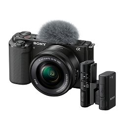 SONY Digitalni fotoaparat Alpha ZV-E10 + E PZ 16-50 + Wireless mikrofon ECM-W2BT