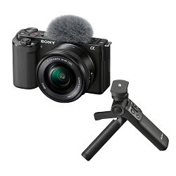 SONY Digitalni fotoaparat Alpha ZV-E10 + E PZ 16-50 + Shooting Grip GP-VPT2BT