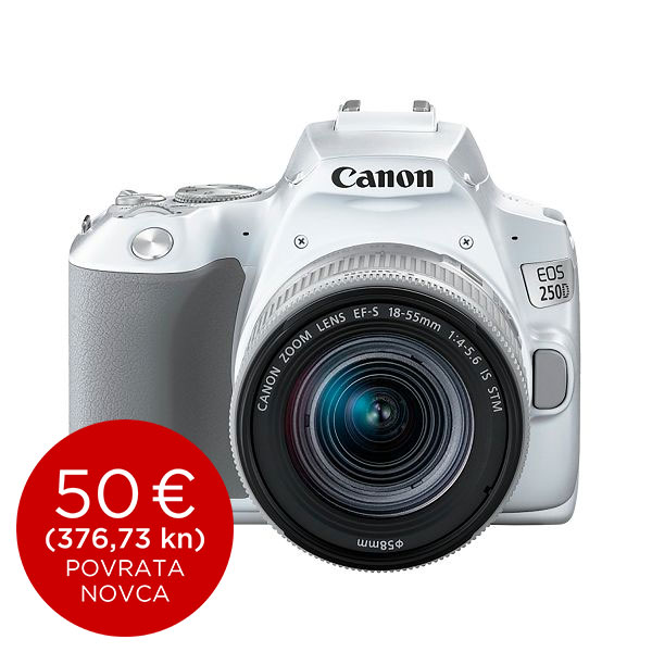 Canon Digitalni fotoaparat EOS 250D EF-S 18-55mm IS STM White