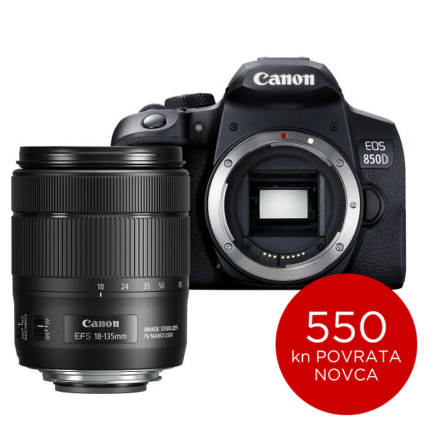 Canon Digitalni fotoaparat EOS 850D EF-S18-135mm IS USM