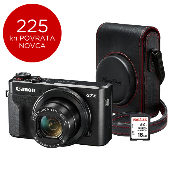 Canon Digitalni fotoaparat Powershot G7X Mark II Premium Kit