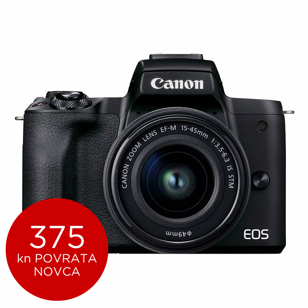 Canon Mirrorless Camera EOS M50 Mark II + EF-M 15-45mm (Black)