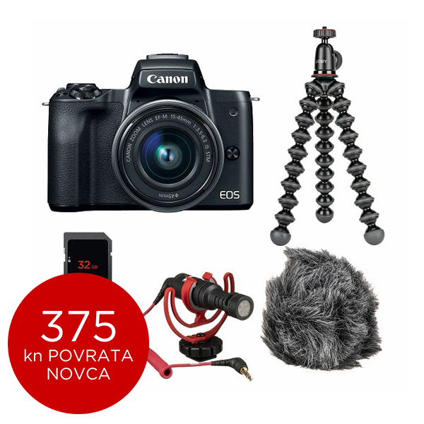 Canon Mirrorless Camera EOS M50 Mark II Vlogger KIT