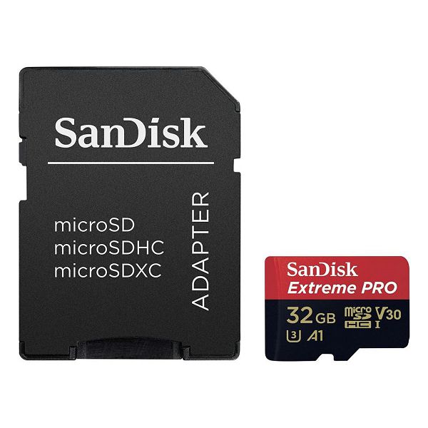 SanDisk Memorijska kartica SDSQXCG-032G-GN6MA Extreme Pro microSDHC 32GB R100MB/s  W90MB/s  A1 C10 V30 UHS-I U3 + SD Adapter + Rescue Pro Deluxe